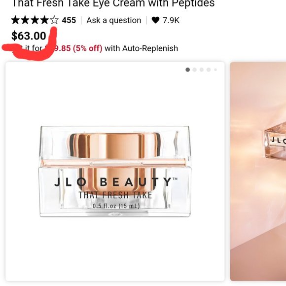 JLO BEAUTY That Fresh Take Eye Cream $60 **NO BOX** - Picture 3 of 10